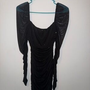 Windsor Black Long Sleeve Gown